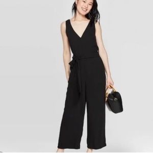 A New Day Sleeveless Matte Jersey Jumpsuit in Black, Size XXL